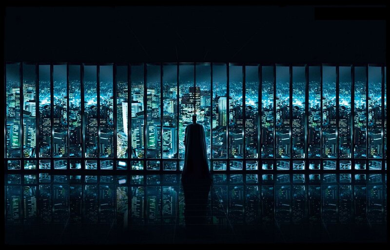 Silhouette of Batman — Black