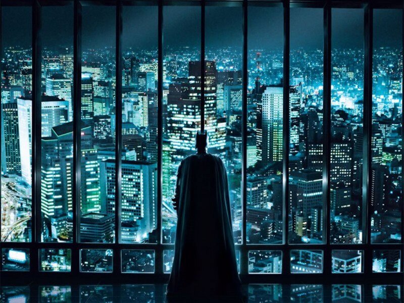 Silhouette of Batman — Blue