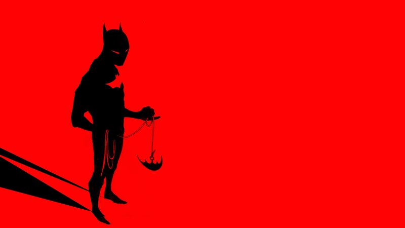silhouette of batman character