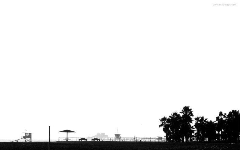 silhouette of beach scene