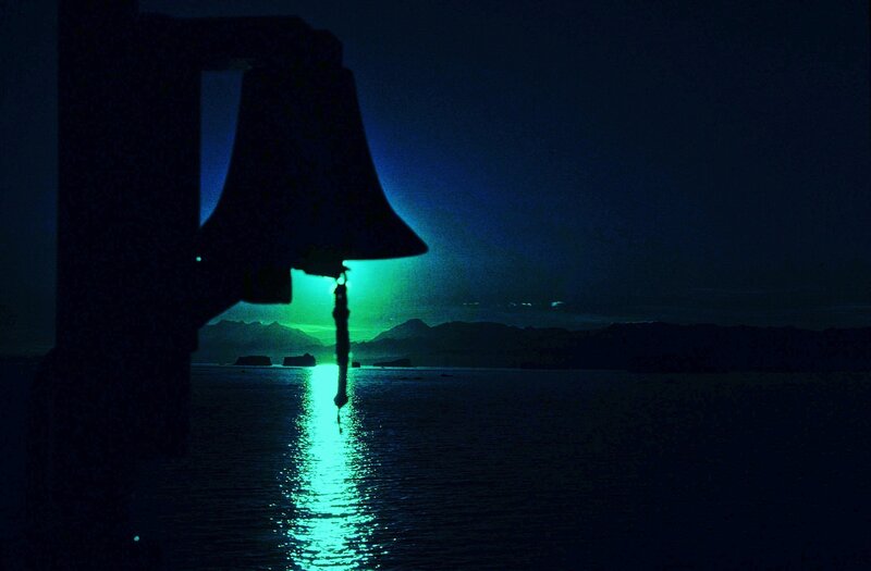 Silhouette of Bell at Night