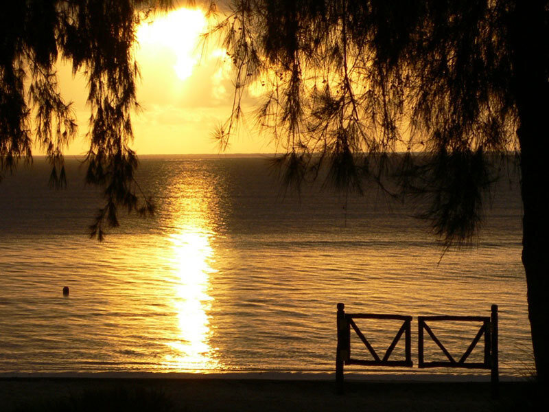 Silhouette of Bench at Beach
