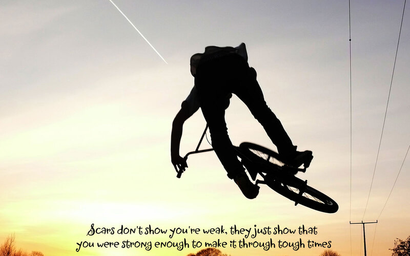 Silhouette of Bmx Rider