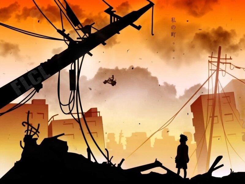Silhouette of Boy in Ruins