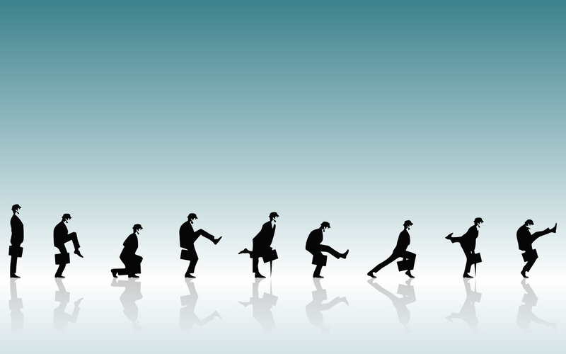 Silhouette of Businessman — Black, Minimalist, Vector Art, Briefcase