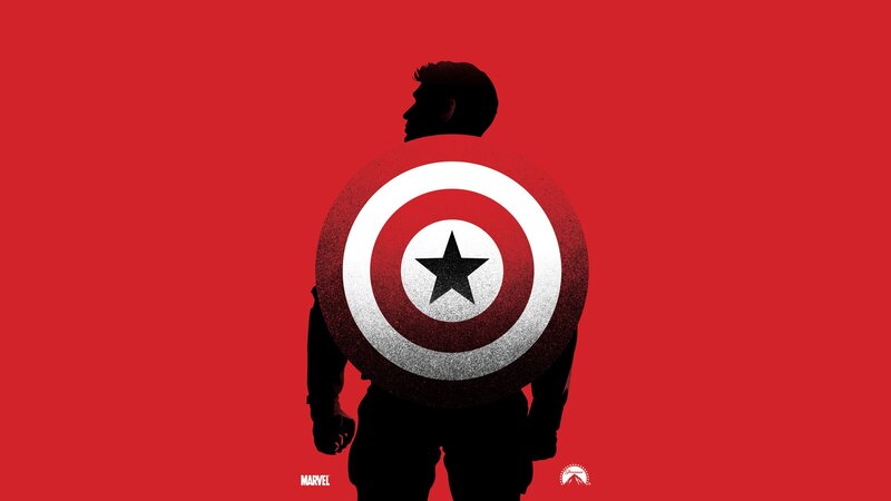 Silhouette of Captain America — Red