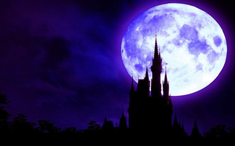 Silhouette of Castle — Purple, Dramatic