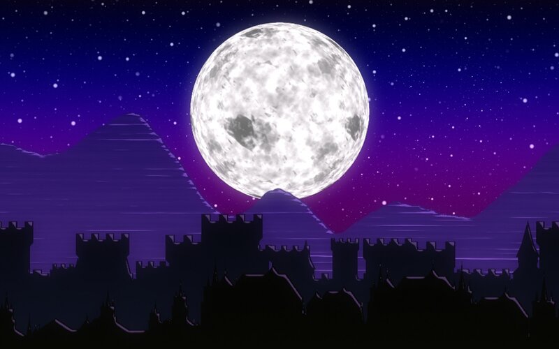 Silhouette of Castle — Purple