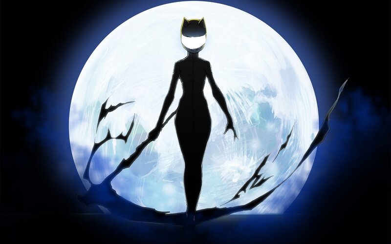 Silhouette of Cat-like Figure — Black