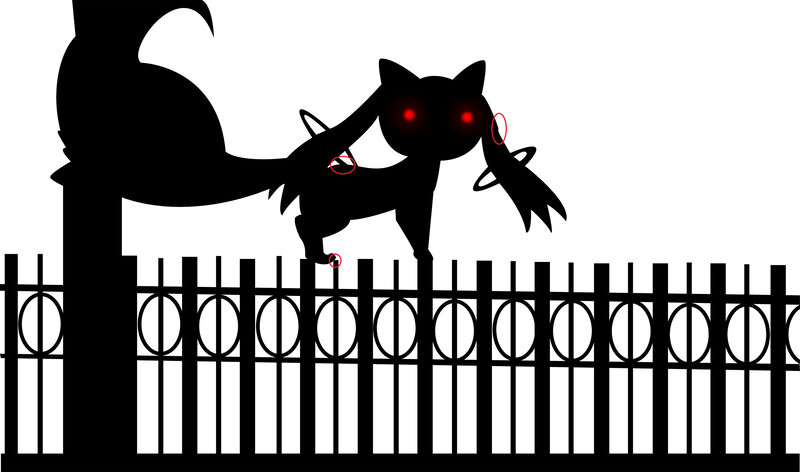 silhouette of cat on fence