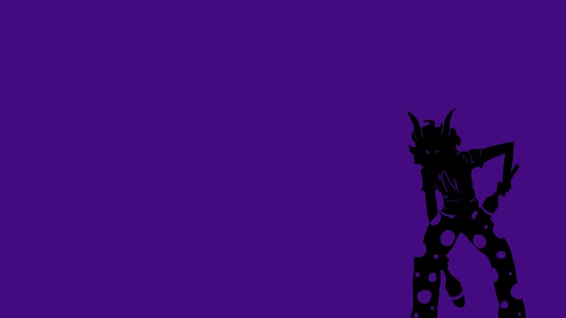silhouette of character on purple