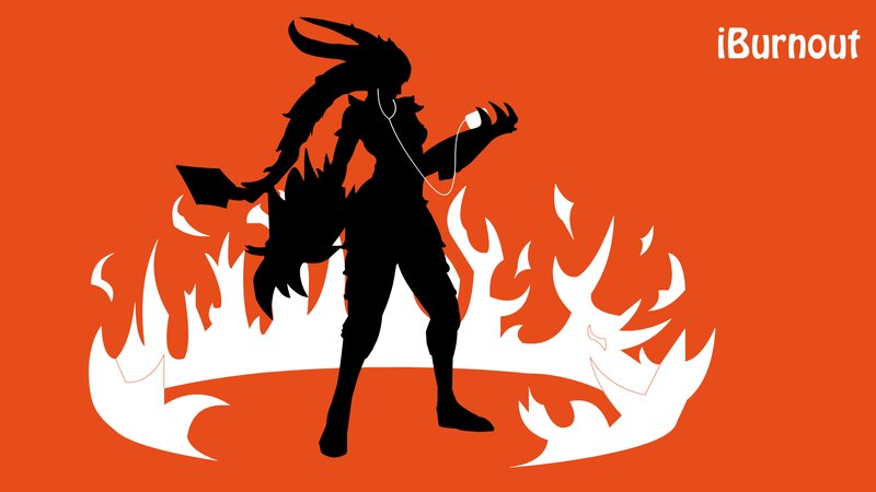 Silhouette of Character — Orange, Dramatic