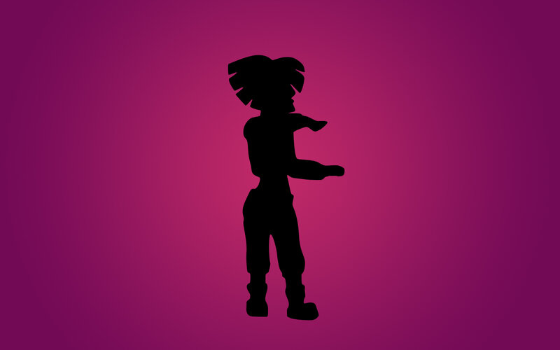 Silhouette of Character — Purple, Dramatic
