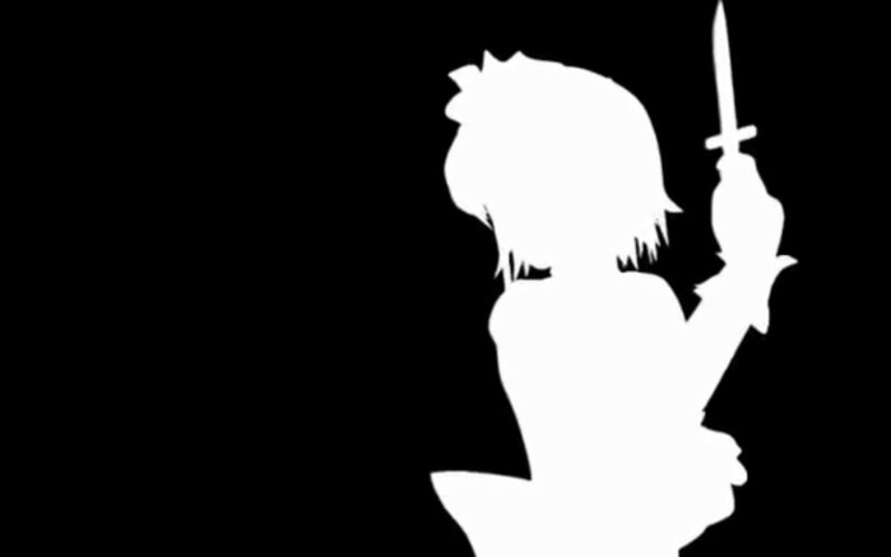 silhouette of character with knife