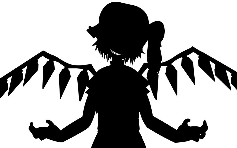 Silhouette of Character with Wings