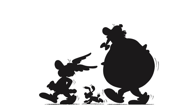 Silhouette of Characters Running