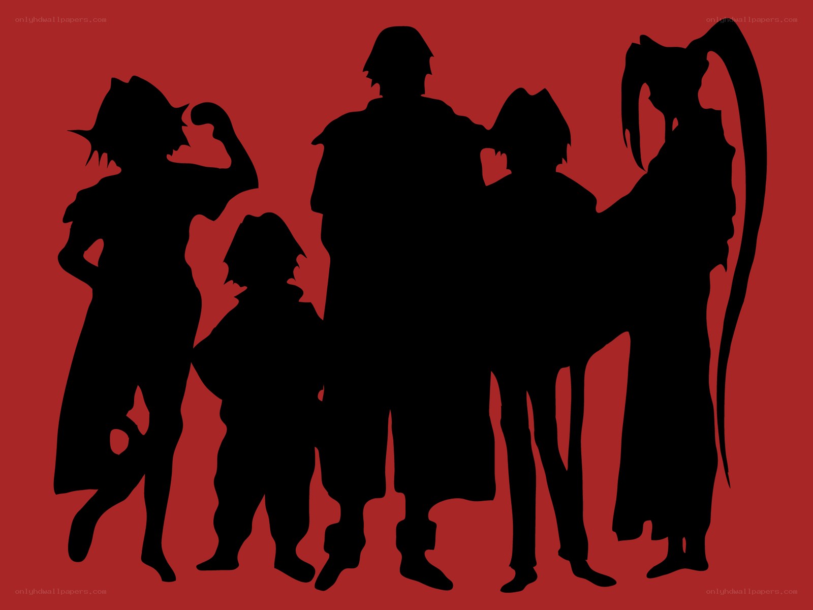 silhouette of characters