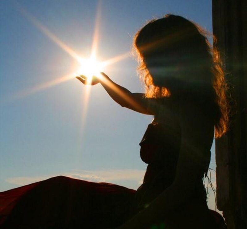 Silhouette of Child Reaching