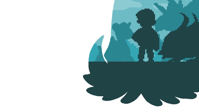Silhouette of Child — Teal