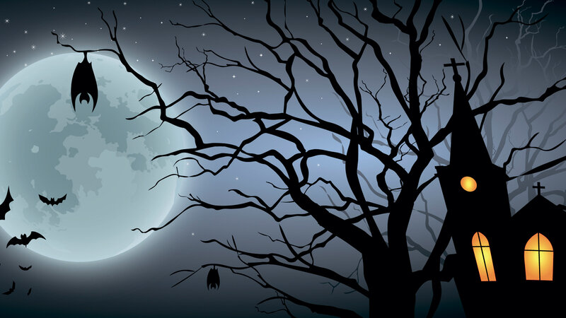 Silhouette of Church and Tree