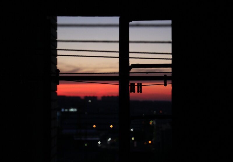 Silhouette of Clothesline