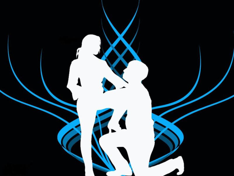 Silhouette of Couple — Black, Dramatic