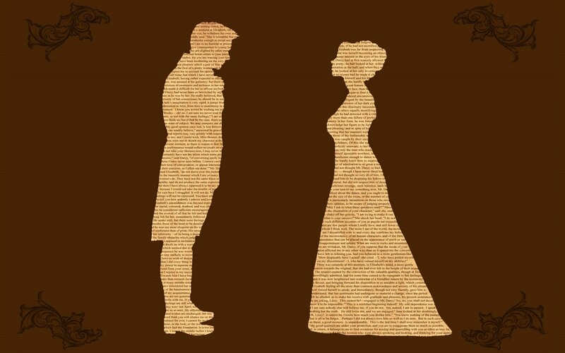 Silhouette of Couple — Brown, Romantic