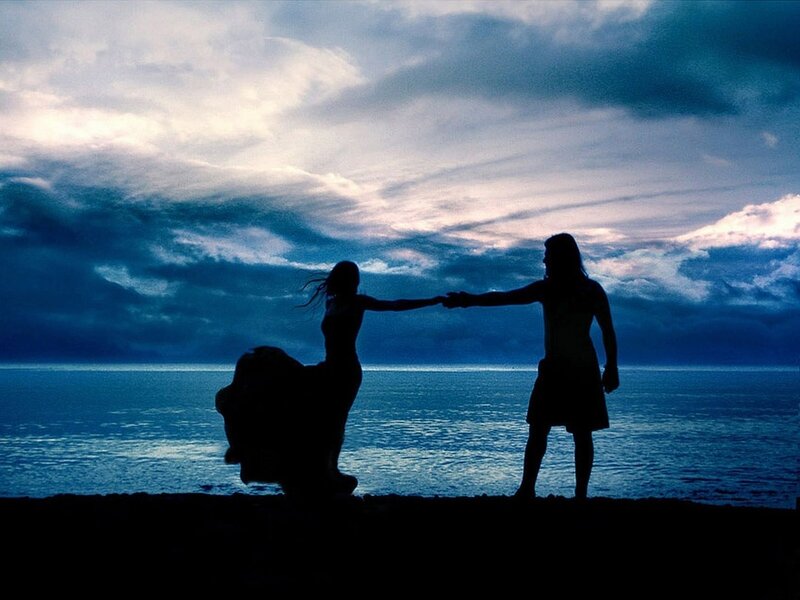 Silhouette of Couple Dancing