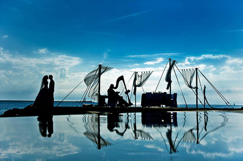 Silhouette of Couple on Boat