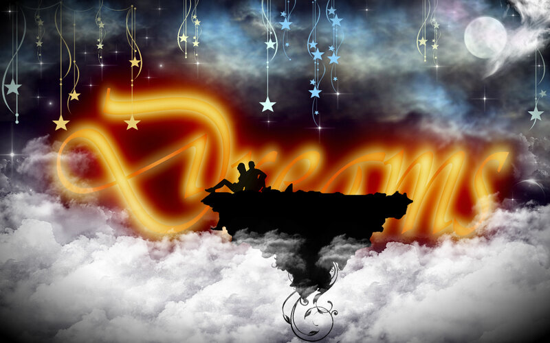Silhouette of Couple on Cloud