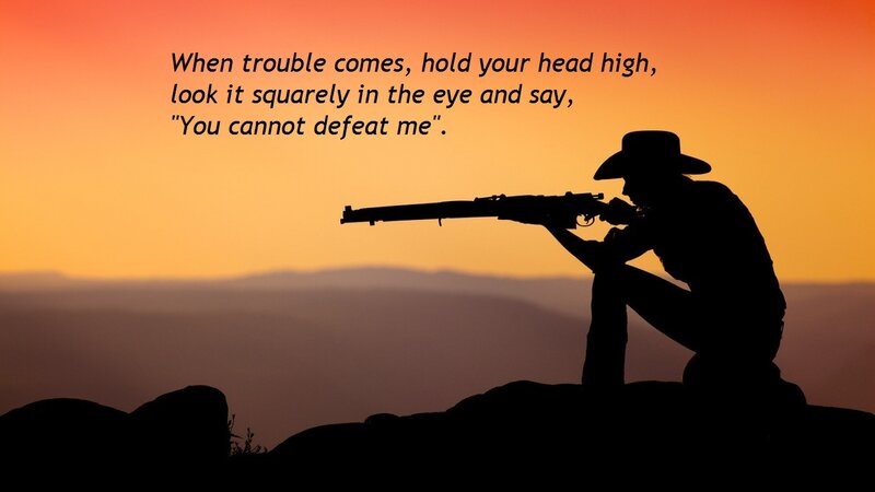 Silhouette of Cowboy — Orange