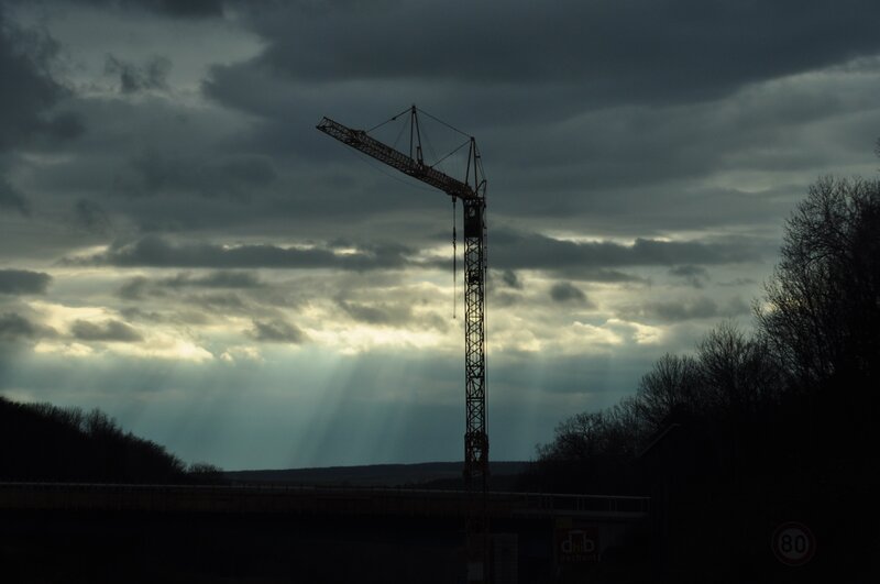Silhouette of Crane