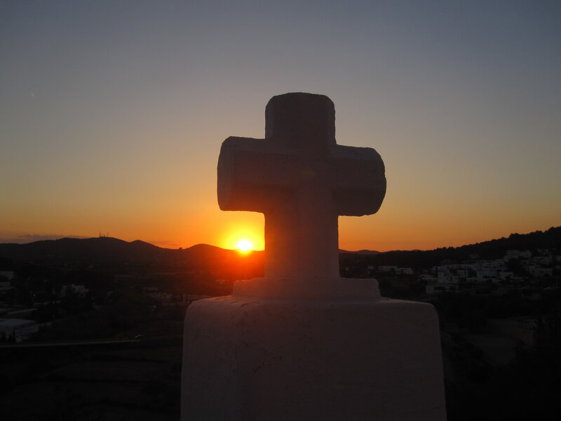 Silhouette of Cross — Orange, Serene