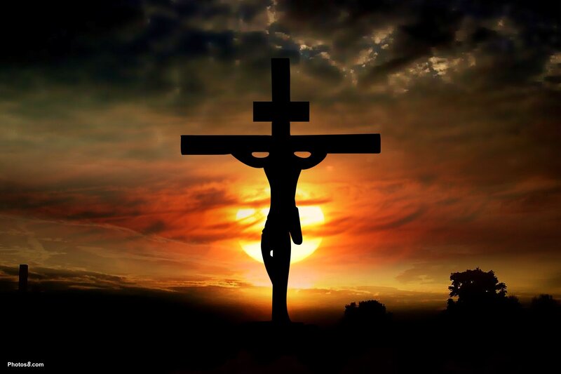Silhouette of Crucifix — Orange