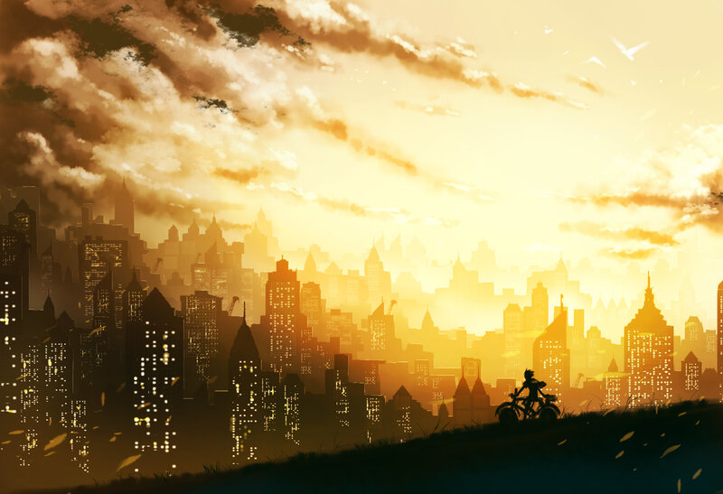 Silhouette of Cyclist