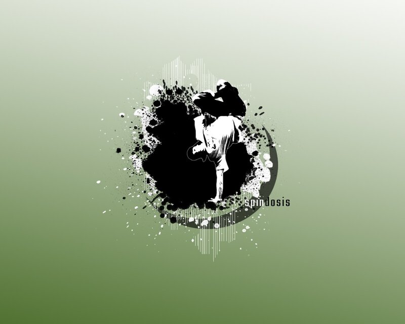 Silhouette of Dancer — Green, Dynamic, Digital Art