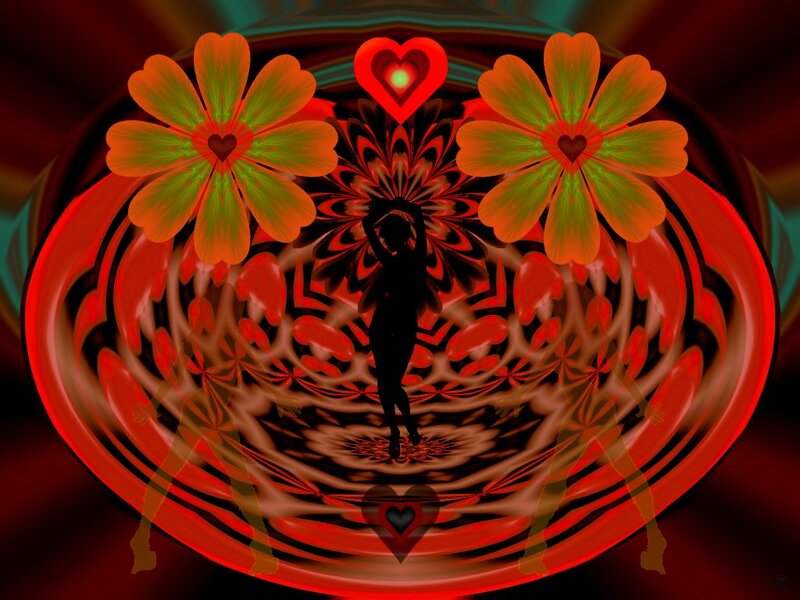 Silhouette of Dancer — Red, Hypnotic