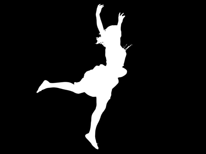 Silhouette of Dancer — White