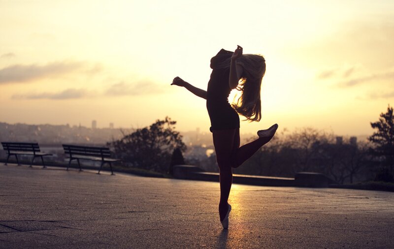 Silhouette of Dancer — Yellow, Dramatic