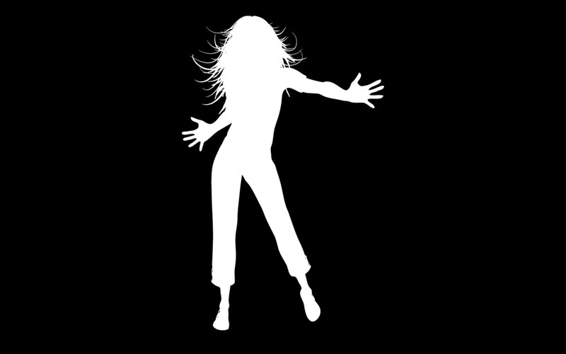 silhouette of dancing woman