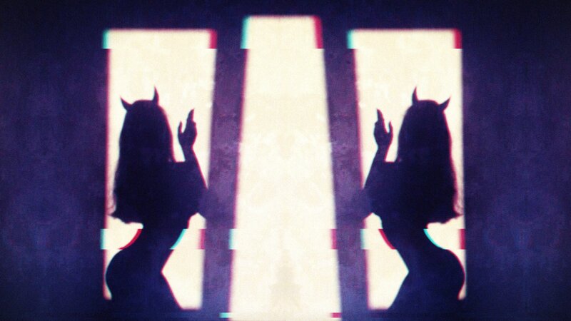 Silhouette of Devil Figure