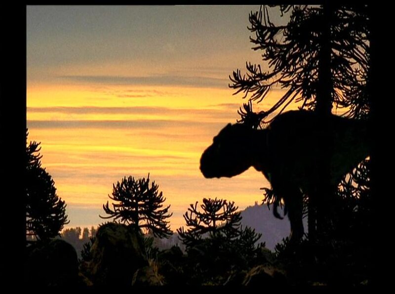 Silhouette of Dinosaur — Orange, Dramatic