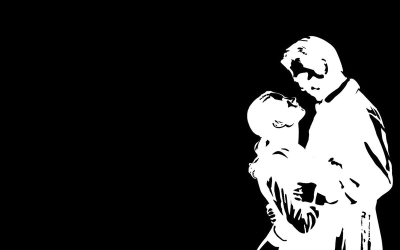 silhouette of embracing couple