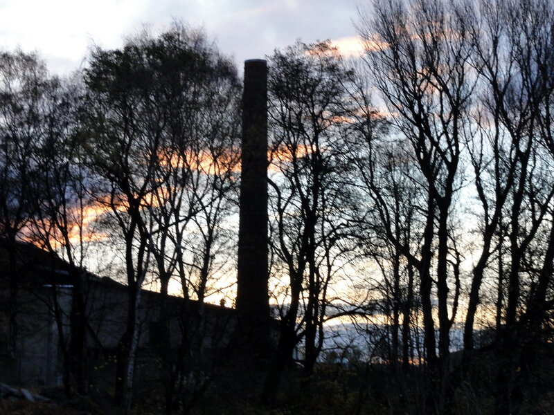 Silhouette of Factory Chimney
