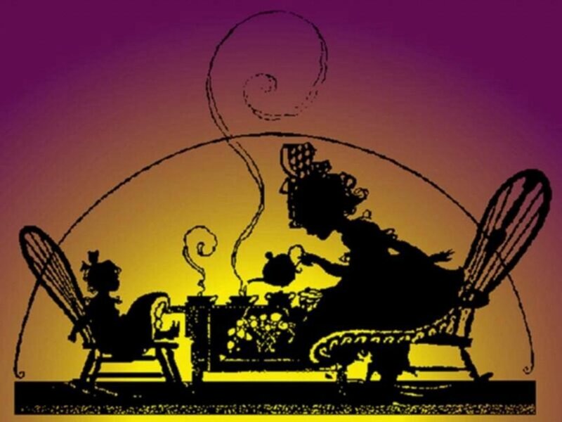 Silhouette of Fairies at Tea