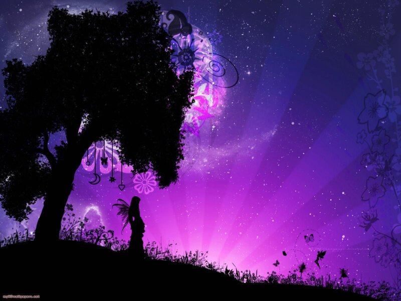 Silhouette of Fairy under Tree