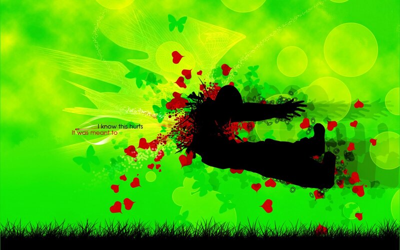 Silhouette of falling figure