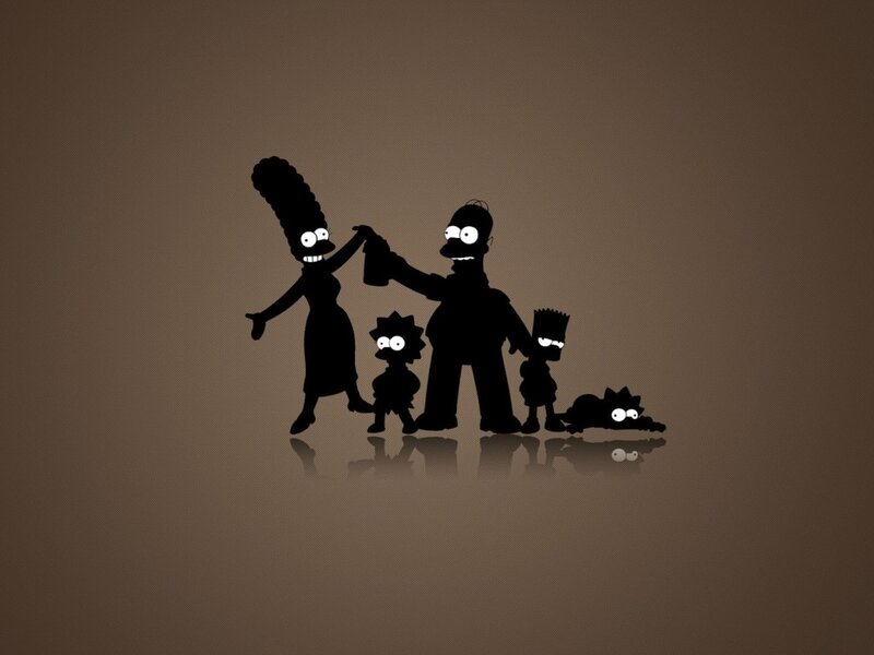 Silhouette of Family — Black, Dramatic