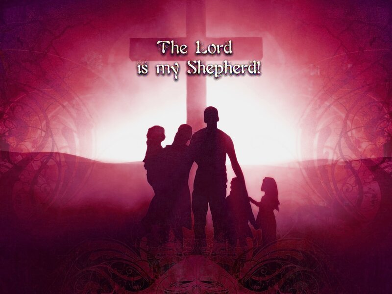 Silhouette of Family — Purple, Dramatic