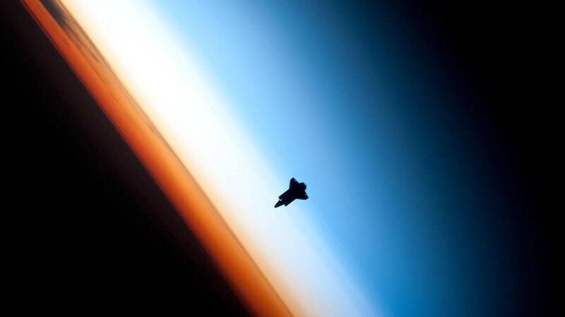 Silhouette of Fighter Jet — Blue, Dramatic, Sunset, Photograph, Earth Atmosphere